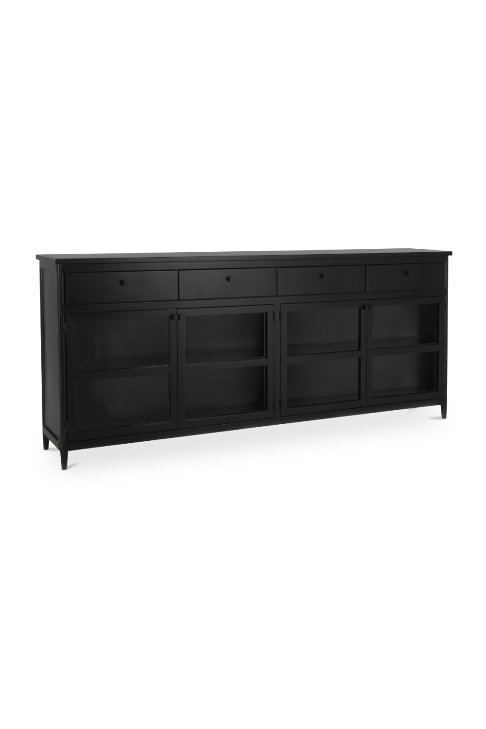 Modern European furniture - Black Metal 4-Door Sideboard - www.oroa.com