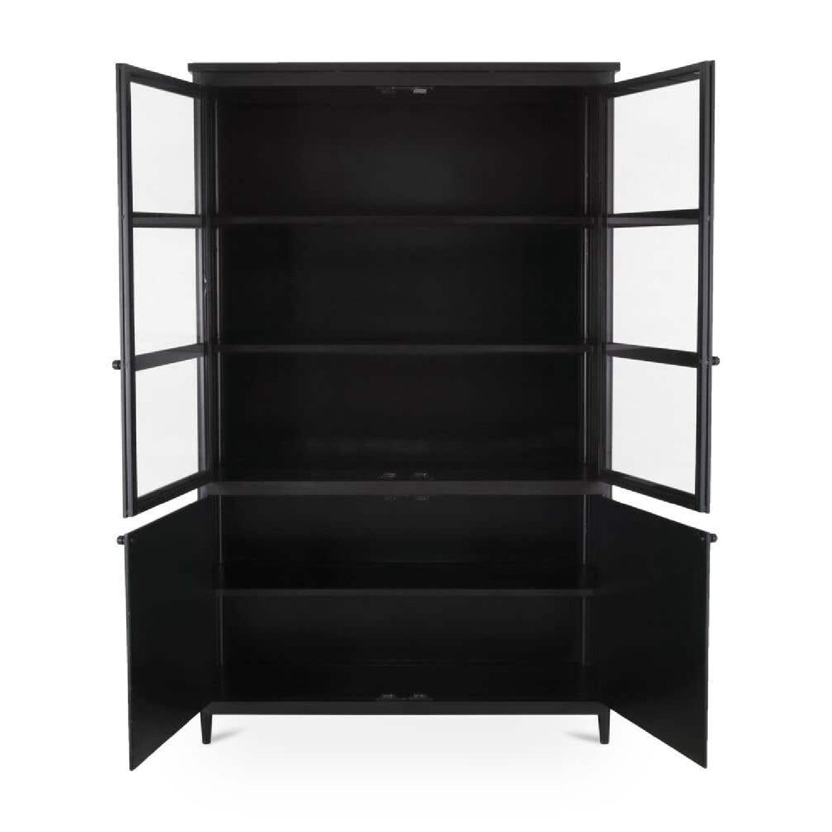Black Metal 4-Door Tall Cabinet | Novi Living Henry