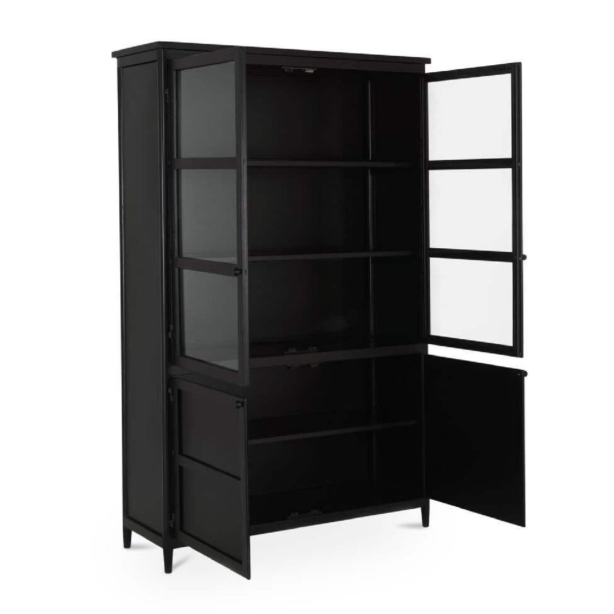 Black Metal 4-Door Tall Cabinet | Novi Living Henry
