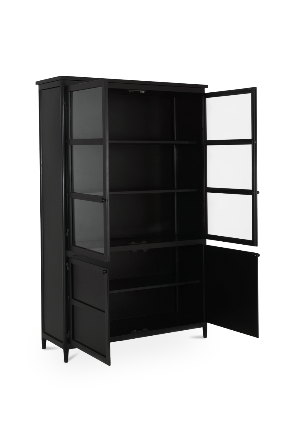 Black Metal 4-Door Cabinet | Novi Living Henry | Oroa.com