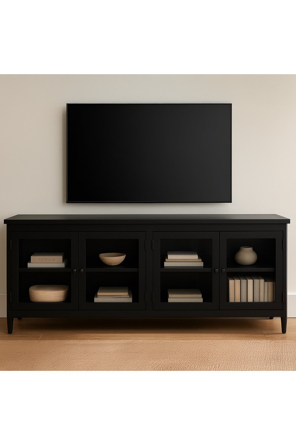 Modern European furniture - Natural Oak Rectangular Media Unit - www.oroa.com