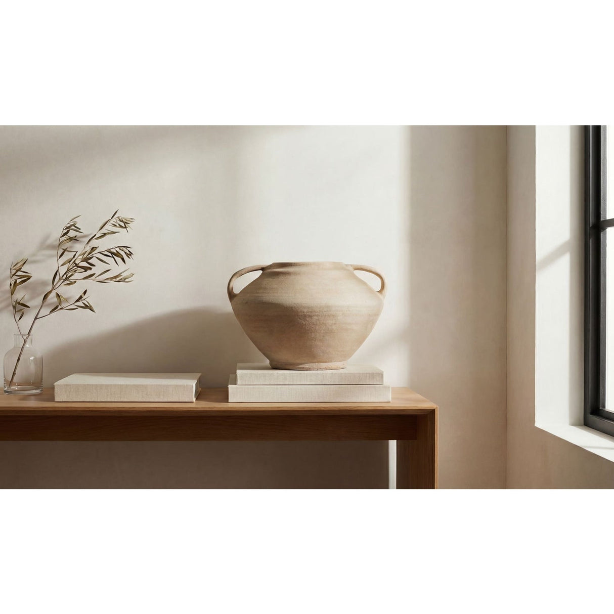 Modern or European furniture - Beige Terracotta Classic Vase - www.oroa.com
