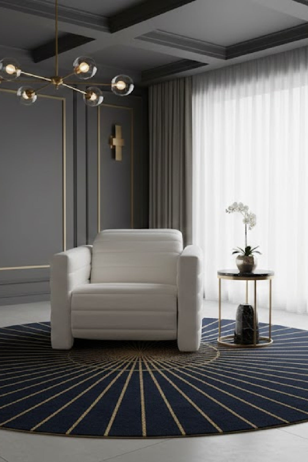 Modern European furniture - Channeled Recliner Lounge Chair - www.oroa.com | Oroa.com