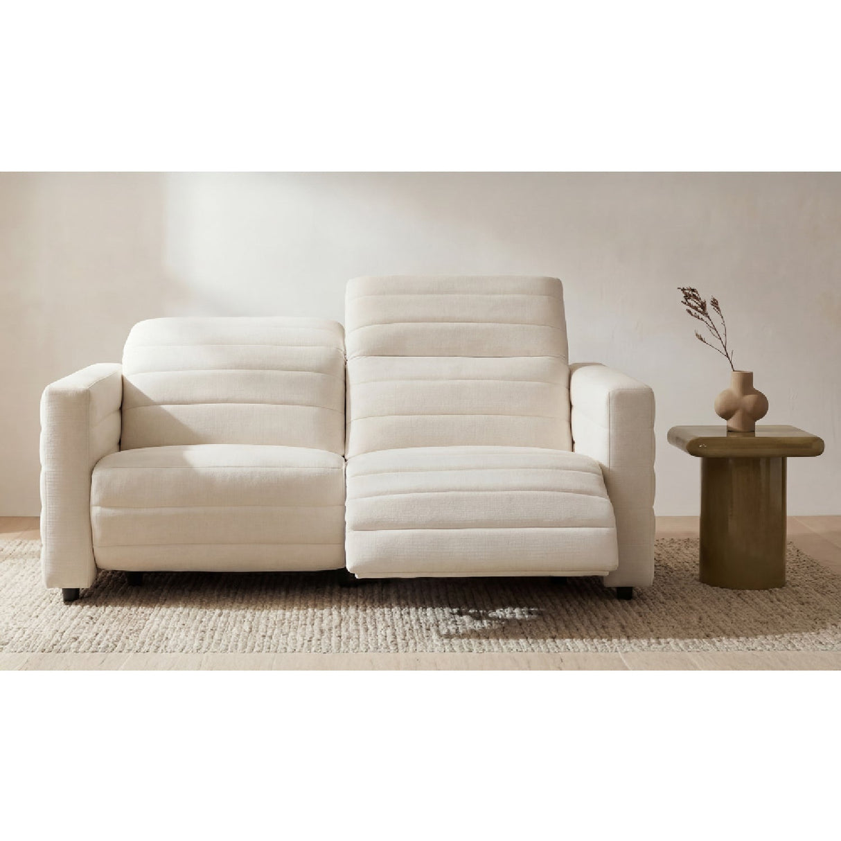 Modern European furniture - Channeled Power Recliner Sofa - www.oroa.com