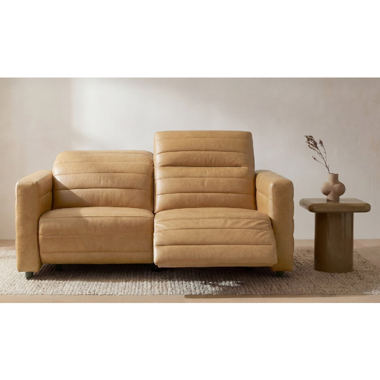 Modern European furniture - Channeled Power Recliner Sofa - www.oroa.com