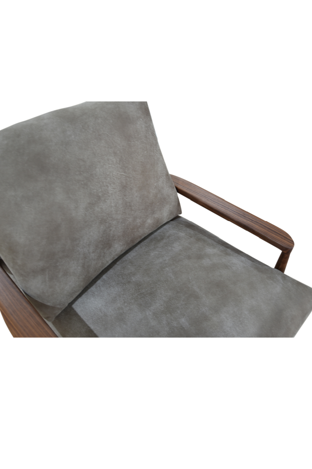Modern European furniture - Walnut Framed Leather Accent Chair - www.oroa.com
