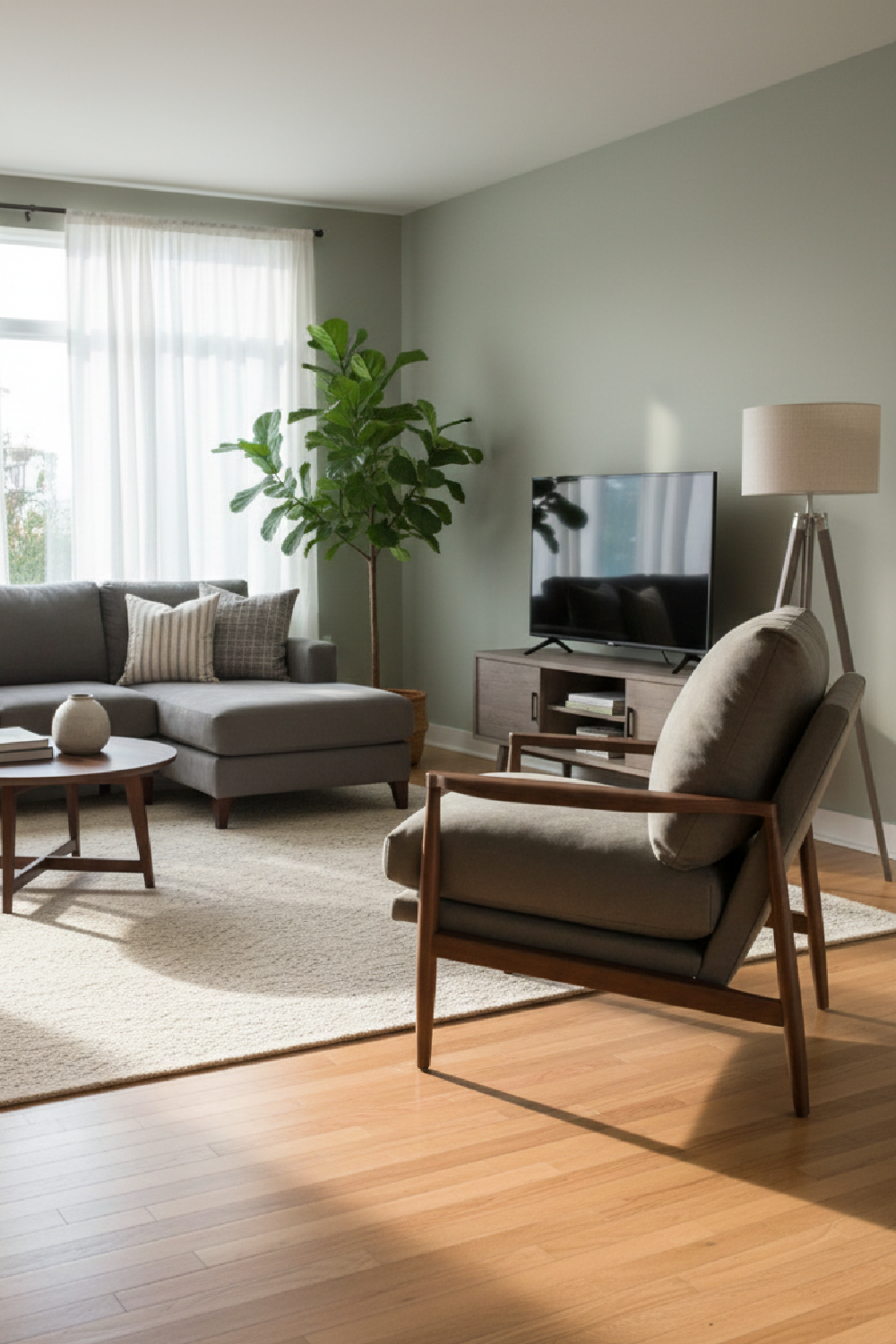 Walnut Framed Leather Accent Chair | Novi Living Arturo | Oroa.com