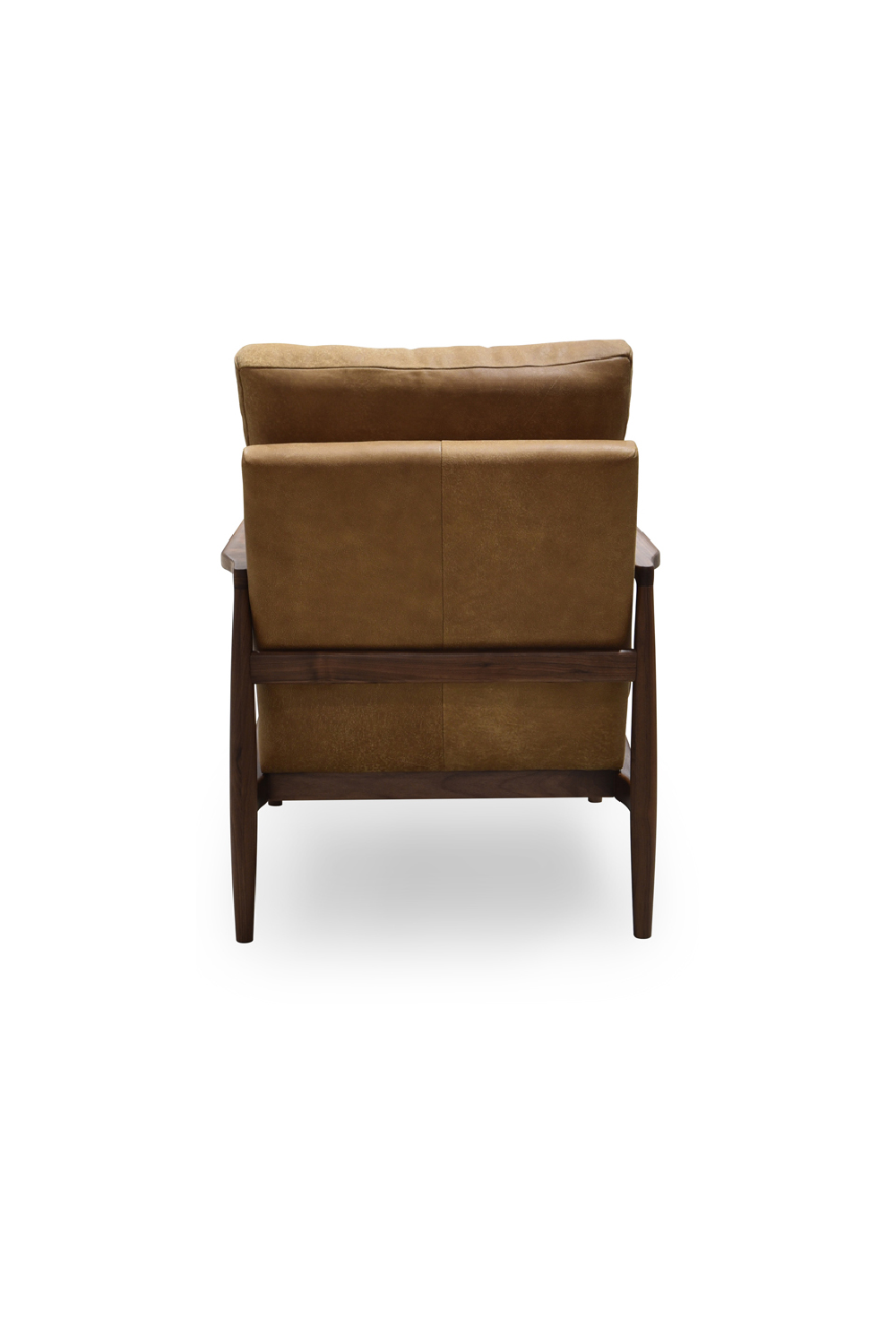 Modern European furniture - Walnut Framed Leather Accent Chair - www.oroa.com