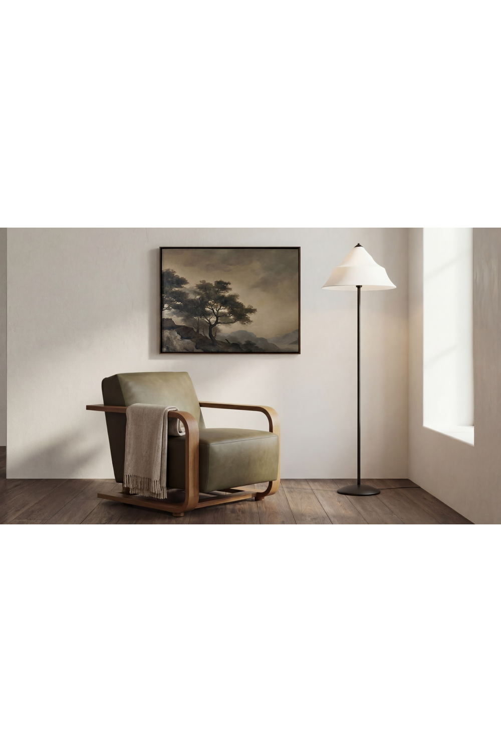 Modern European furniture - Oak Framed Lounge Chair - www.oroa.com