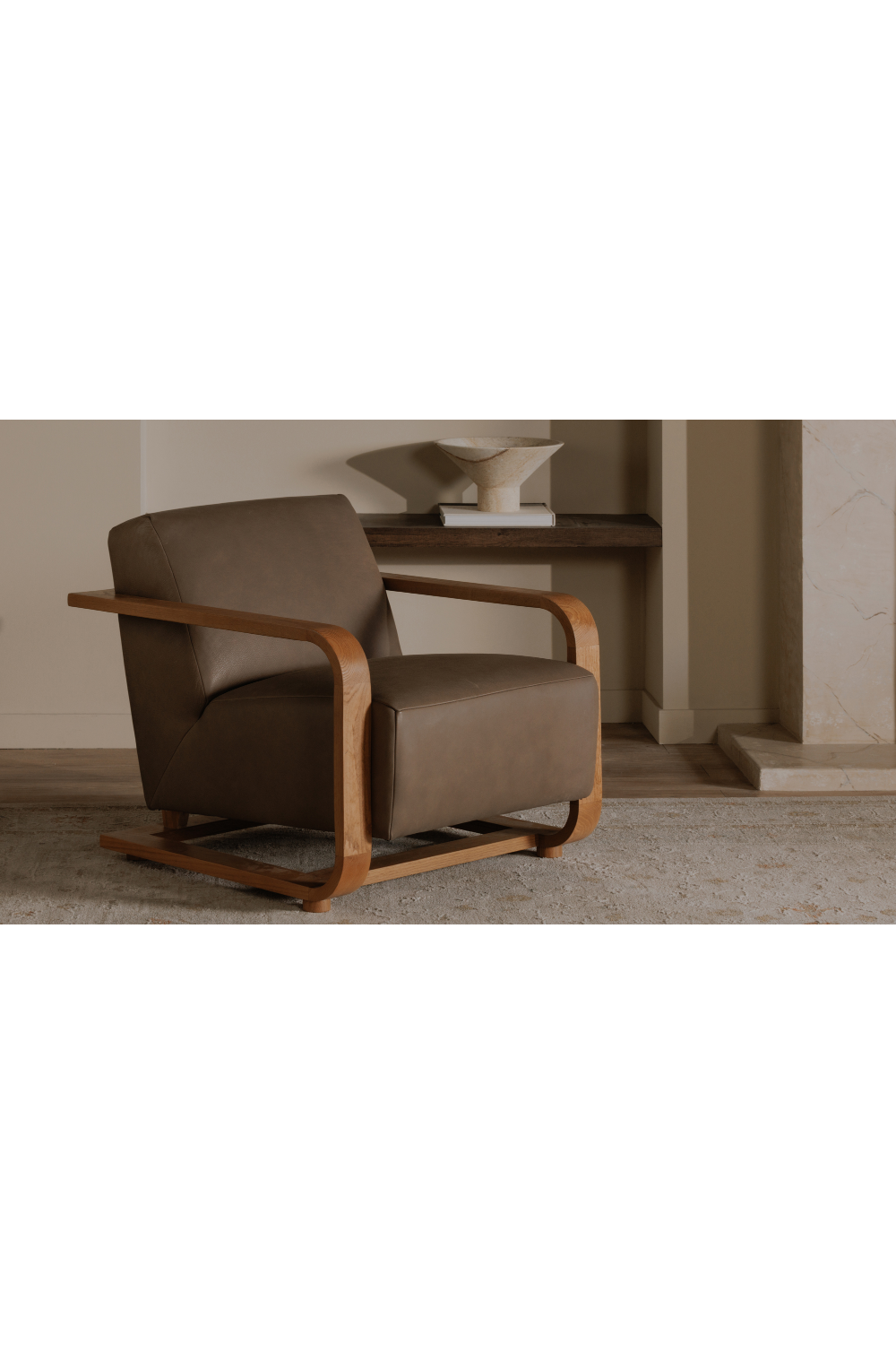 Modern European furniture - Oak Framed Lounge Chair - www.oroa.com