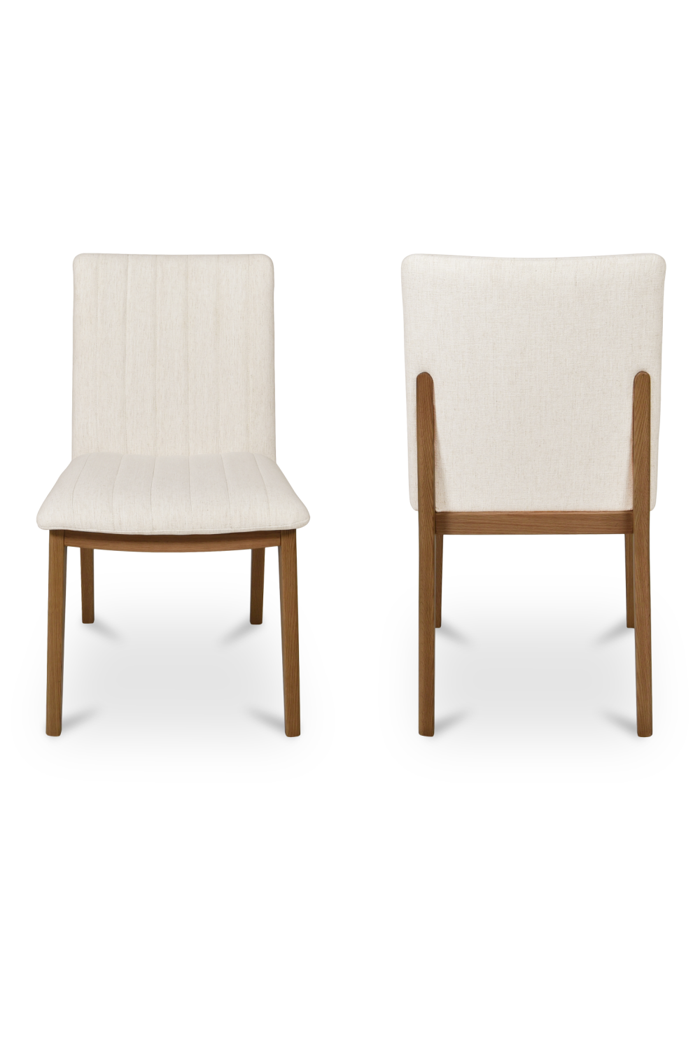 Modern European furniture - Cream Padded Dining Chairs (2) - www.oroa.com