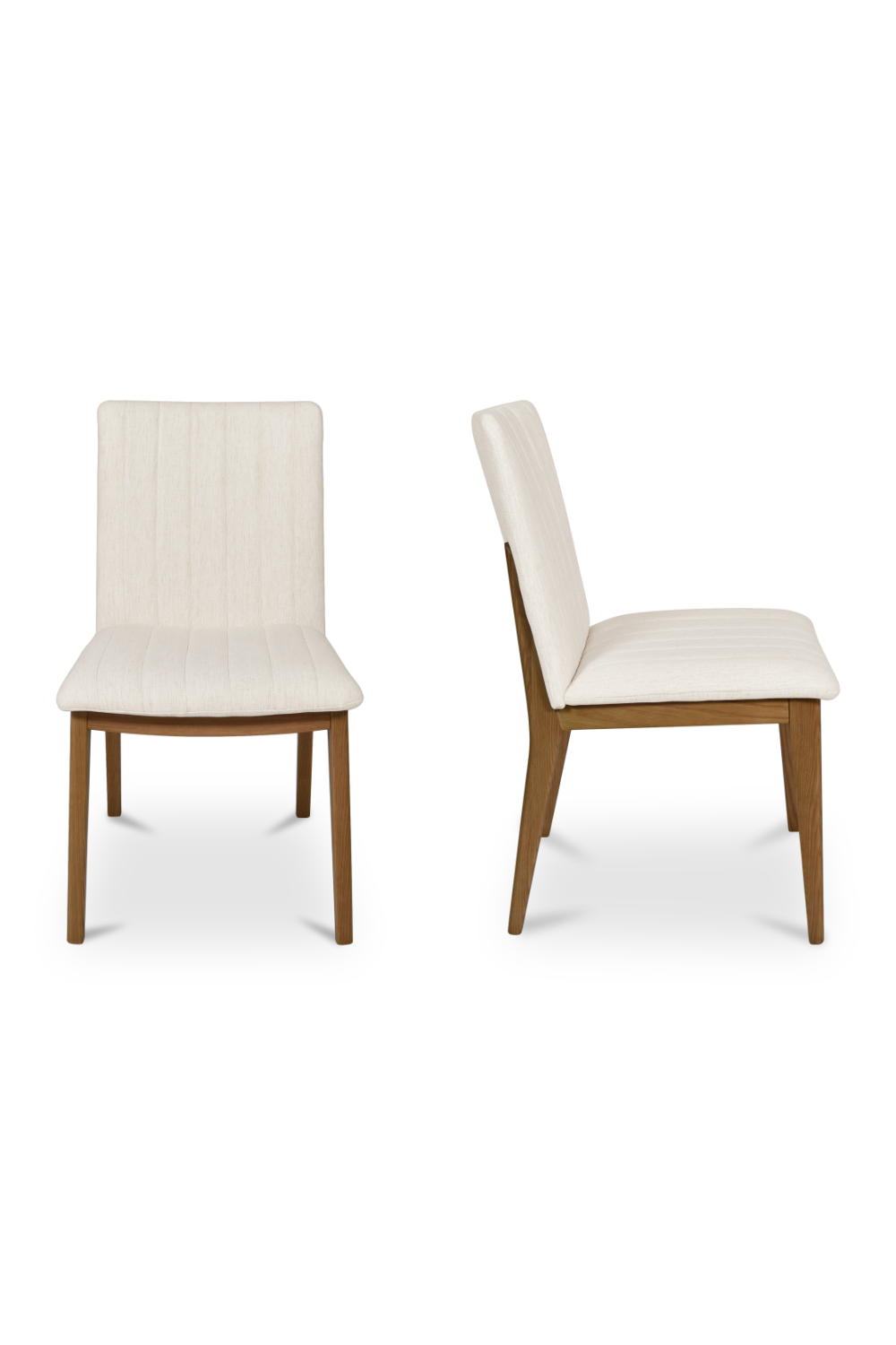 Modern European furniture - Cream Padded Dining Chairs (2) - www.oroa.com