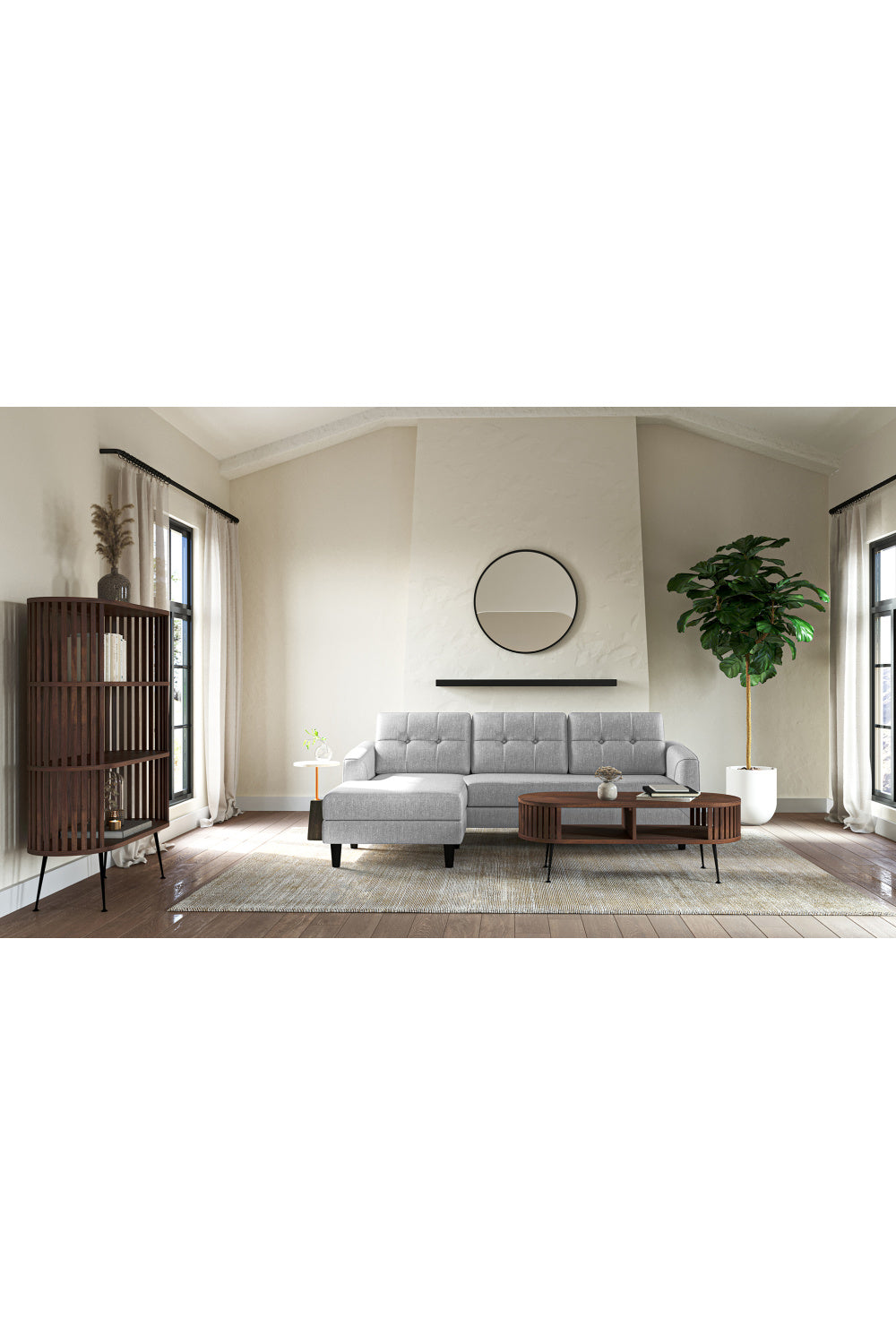 Modern European furniture - White Marble Accent Table - www.oroa.com | Oroa.com