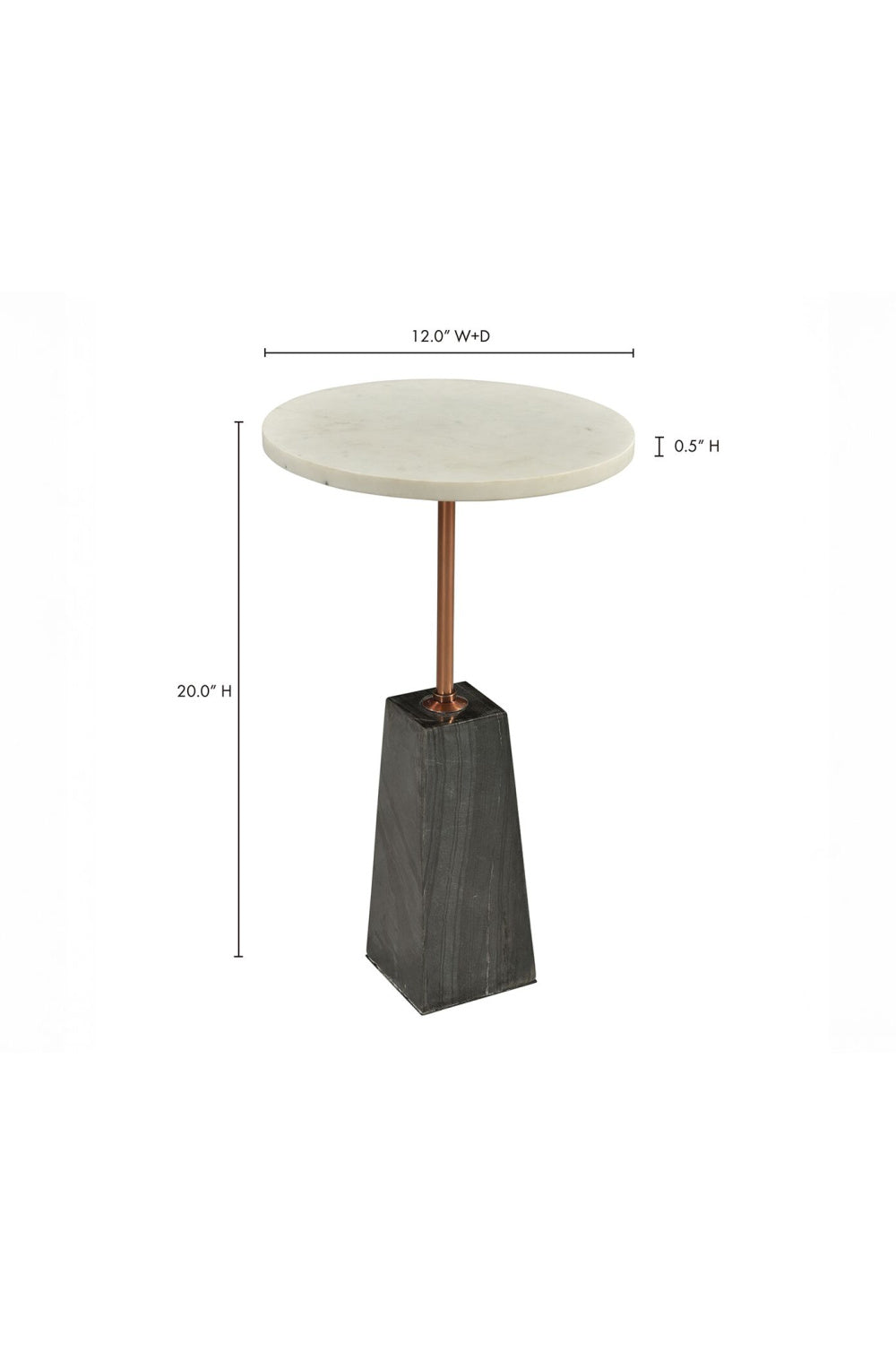 Modern European furniture - White Marble Accent Table - www.oroa.com | Oroa.com