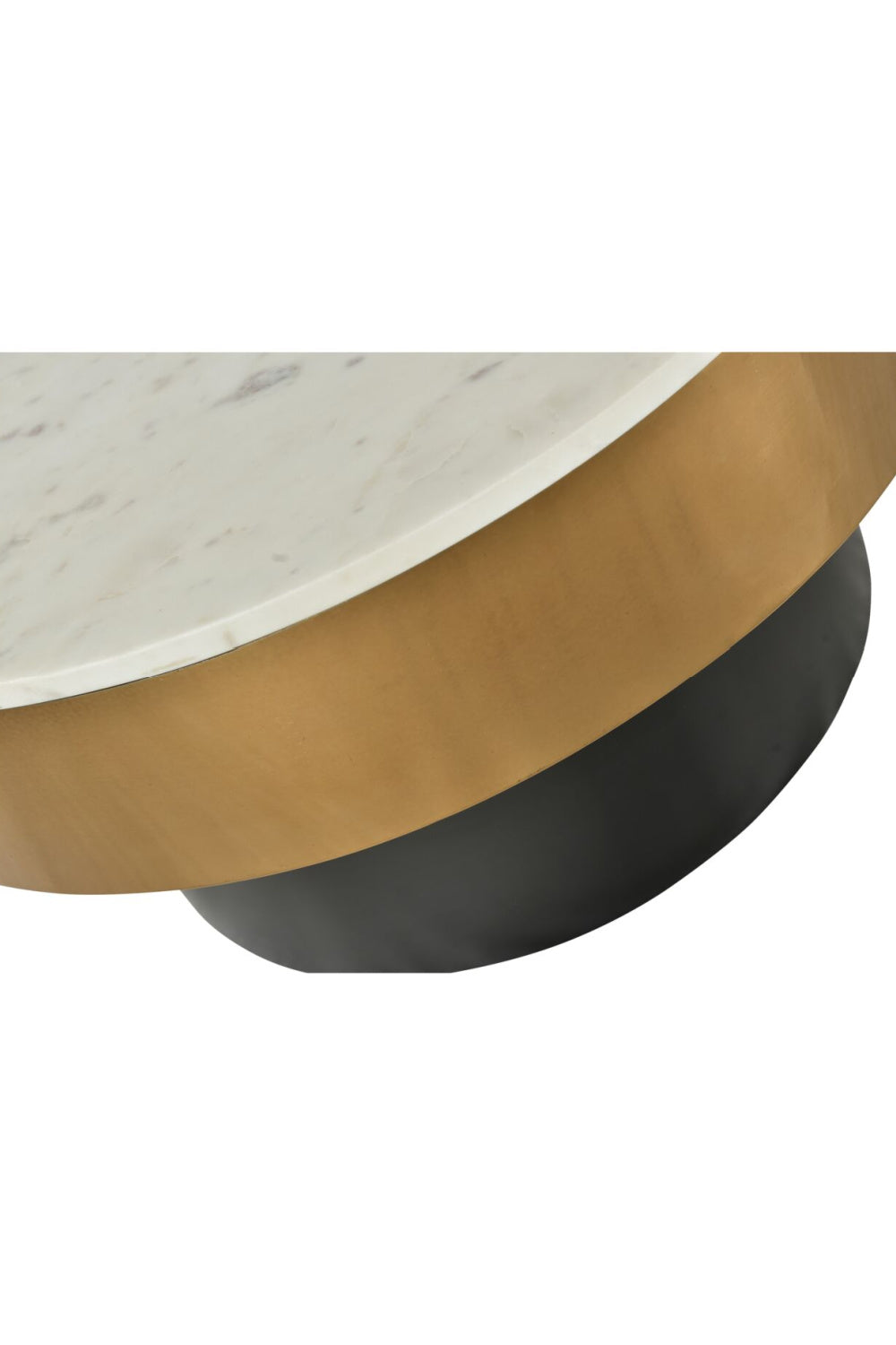 Modern European furniture - Gold Rimmed Marble Coffee Table - www.oroa.com