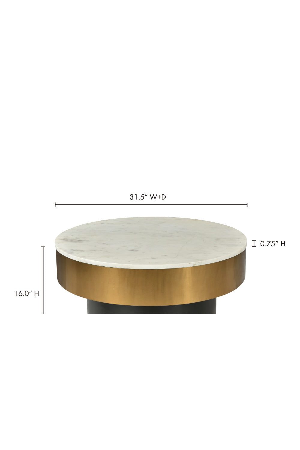 Modern European furniture - Gold Rimmed Marble Coffee Table - www.oroa.com