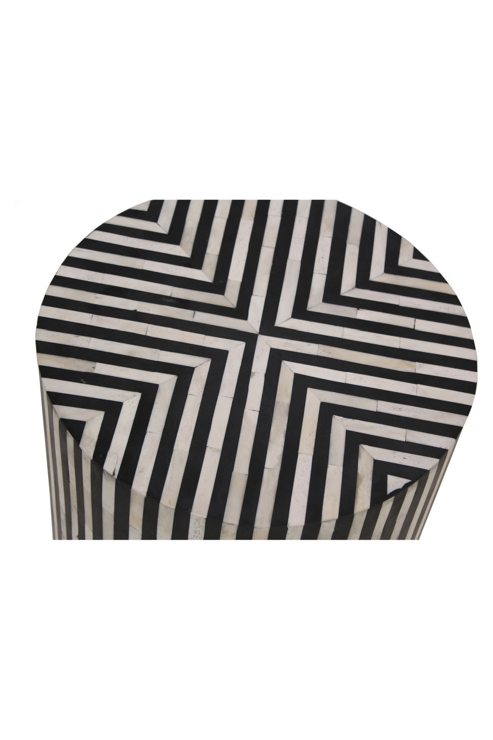 Modern European furniture - Black & White Patterned Side Table - www.oroa.com