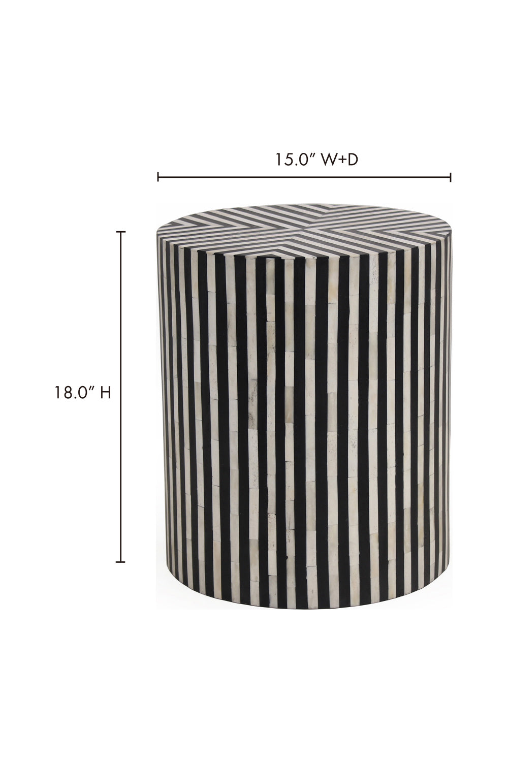 Modern European furniture - Black & White Patterned Side Table - www.oroa.com