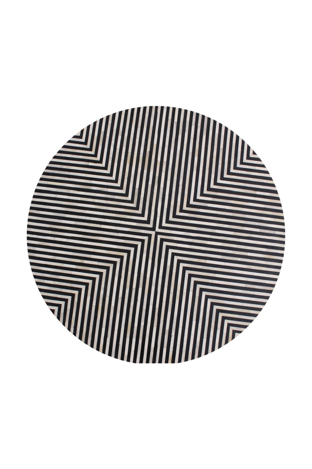Modern European furniture - Black & White Patterned Side Table - www.oroa.com