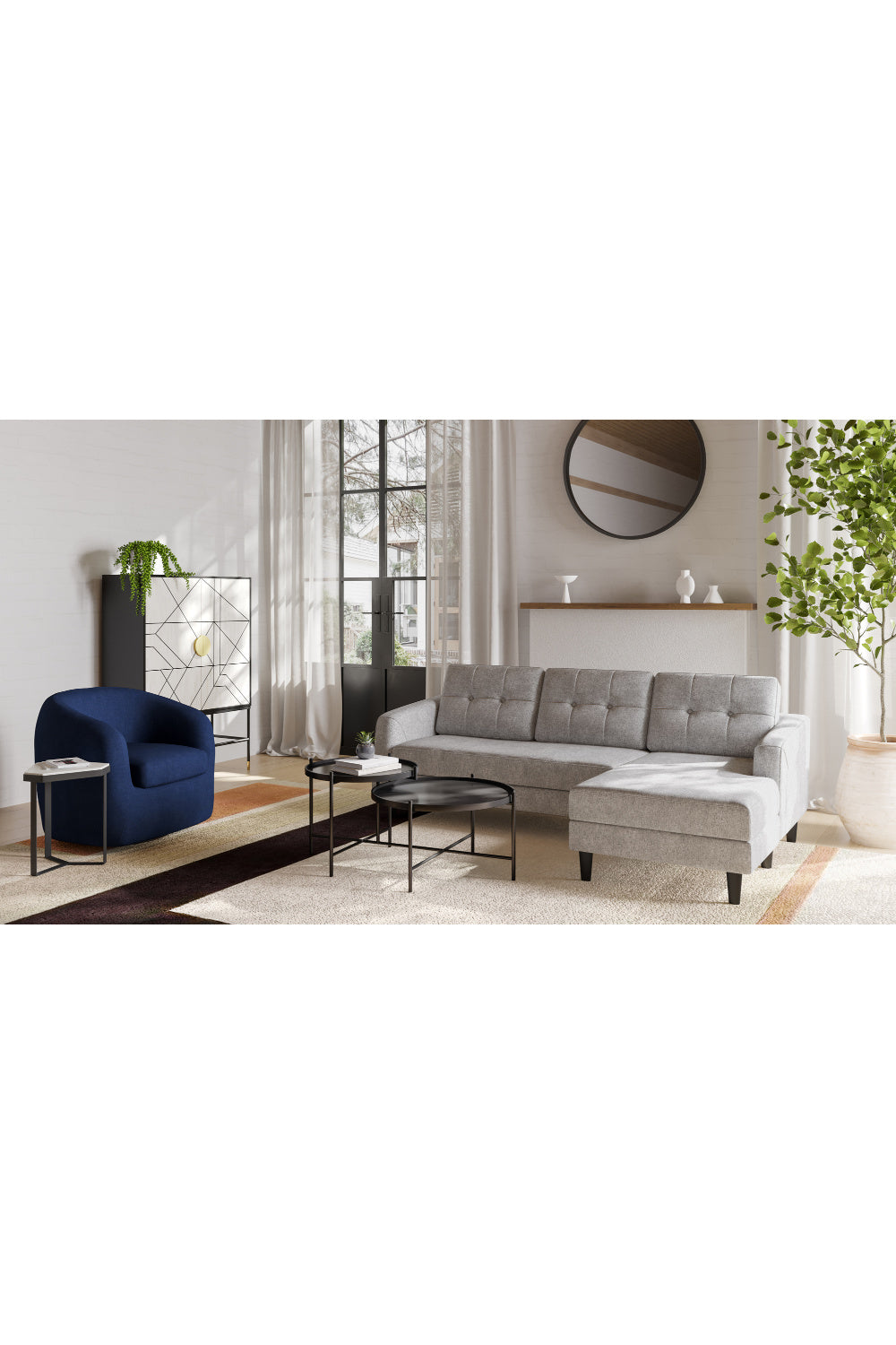 Modern European furniture - Cream 2-Door Cabinet - www.oroa.com