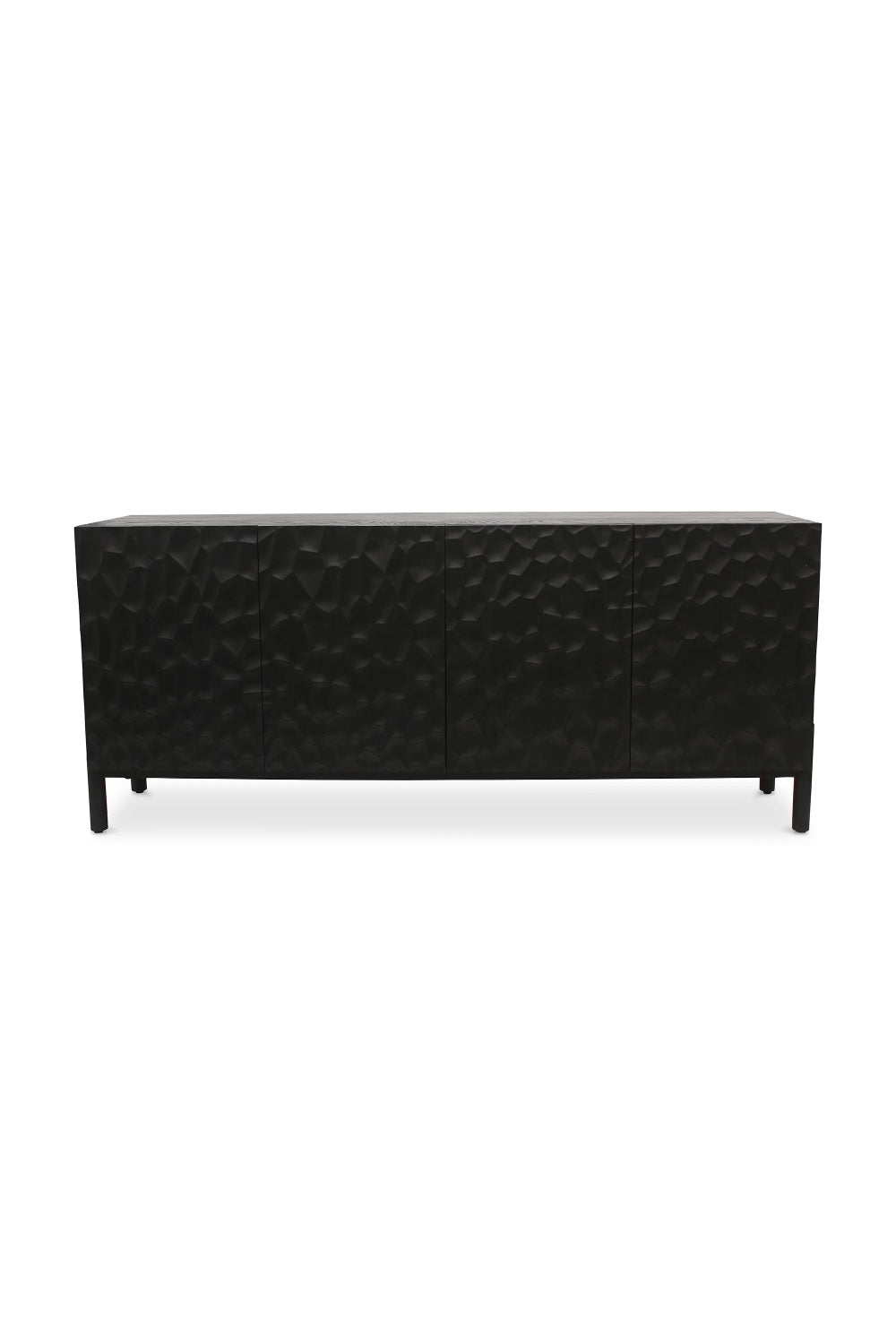 Modern European furniture - Black Oak Chiseled 4-Door Sideboard - www.oroa.com