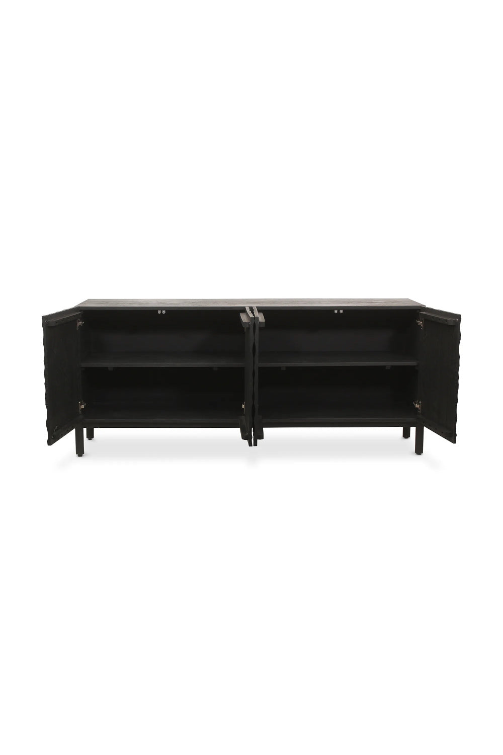 Modern European furniture - Black Oak Chiseled 4-Door Sideboard - www.oroa.com | Oroa.com