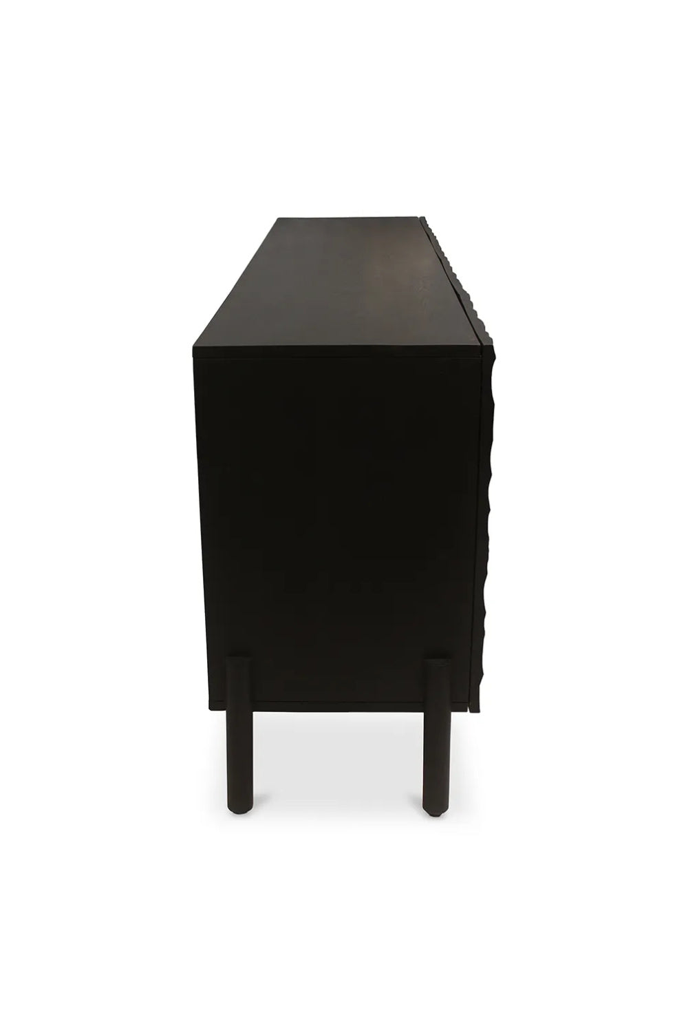 Modern European furniture - Black Oak Chiseled 4-Door Sideboard - www.oroa.com