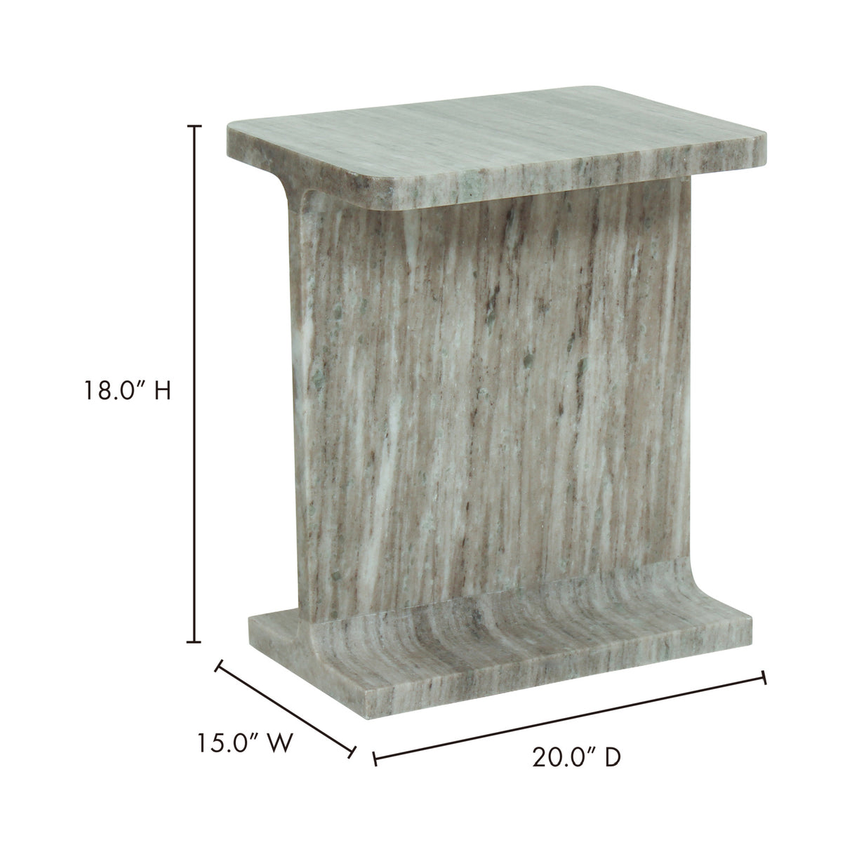 Modern European furniture - Marble I-Beam Accent Table - www.oroa.com | Oroa.com