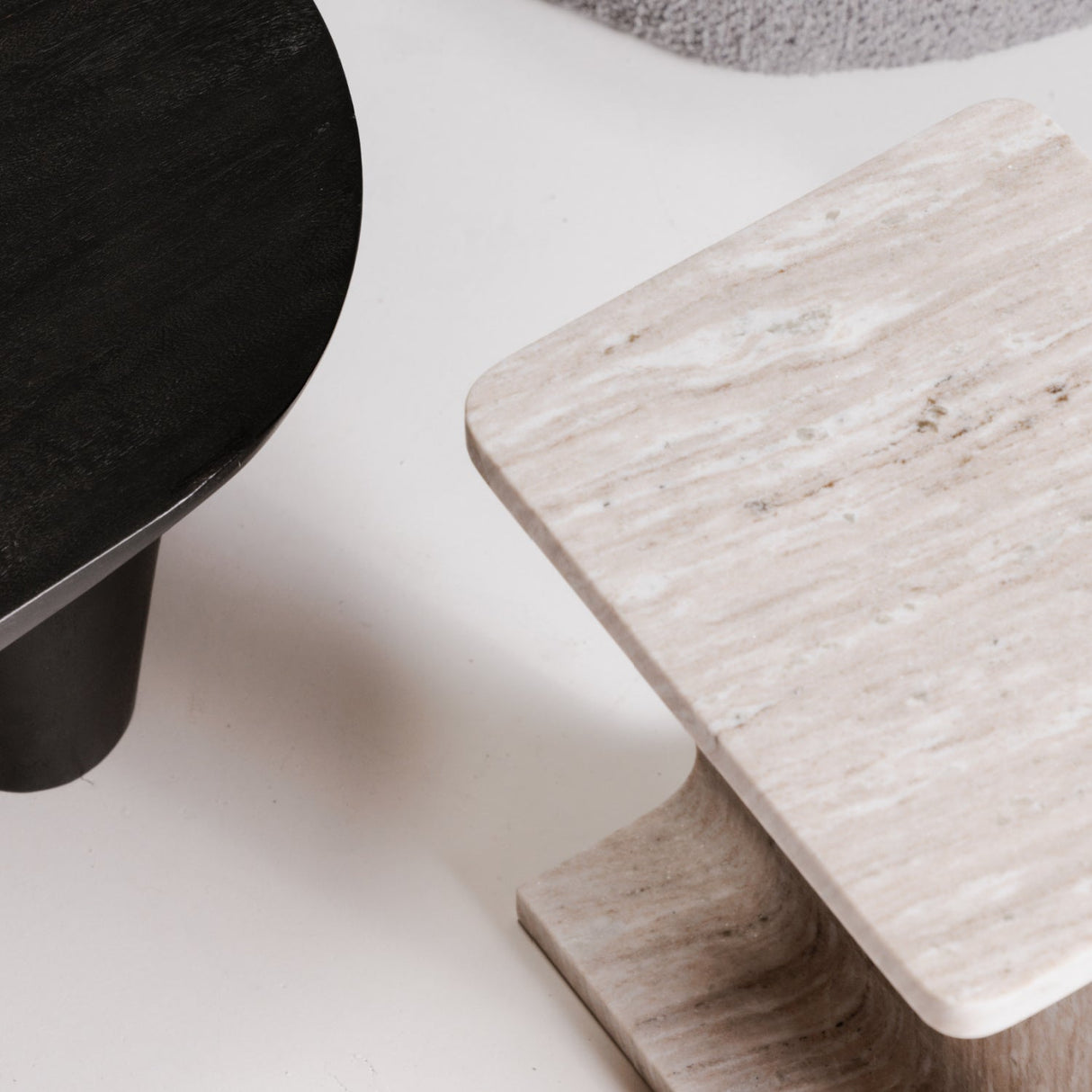 Modern European furniture - Marble I-Beam Accent Table - www.oroa.com