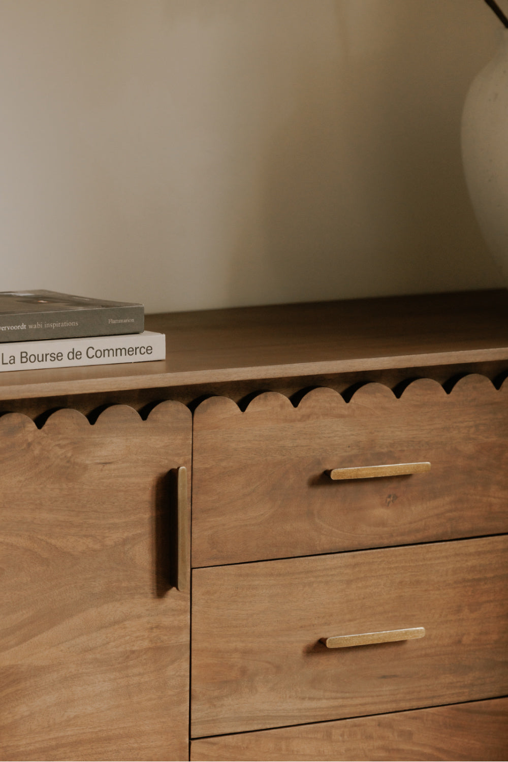 Modern European furniture - Scalloped Edge 3-Drawer Sideboard - www.oroa.com