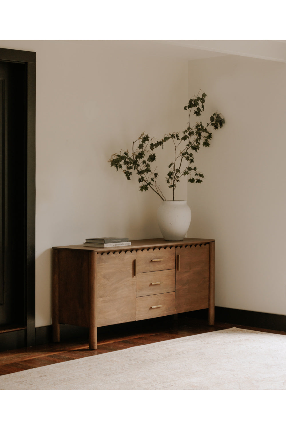 Modern European furniture - Scalloped Edge 3-Drawer Sideboard - www.oroa.com