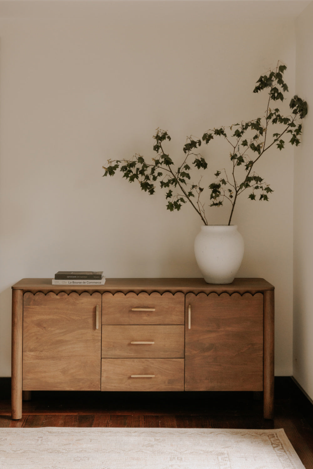 Modern European furniture - Scalloped Edge 3-Drawer Sideboard - www.oroa.com