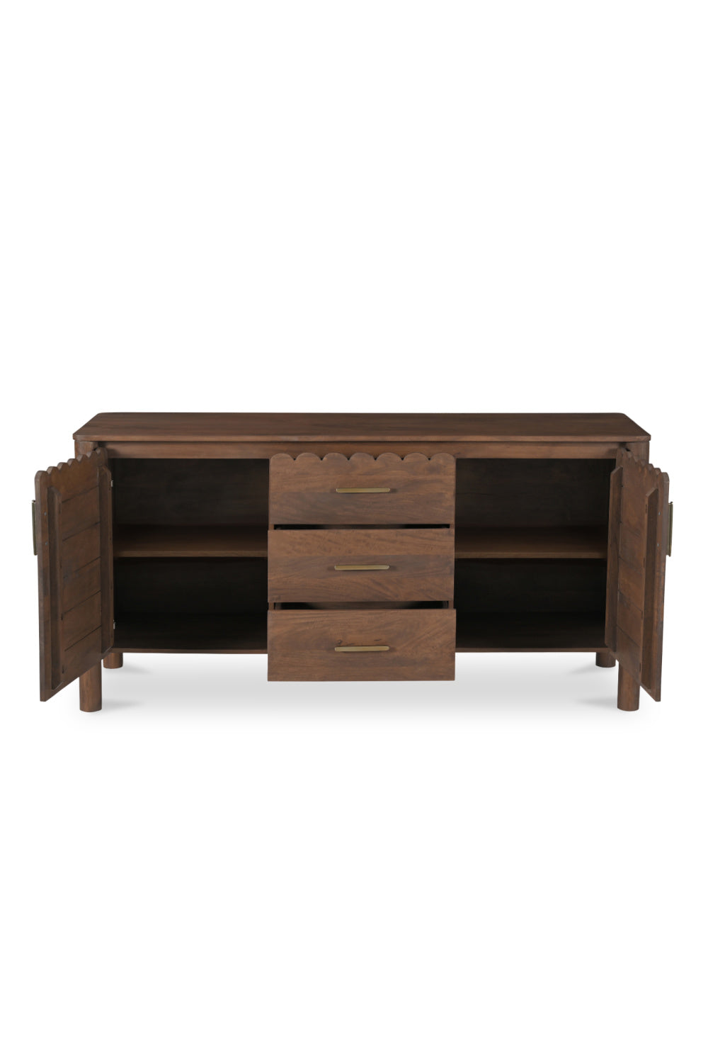 Modern European furniture - Scalloped Edge 3-Drawer Sideboard - www.oroa.com