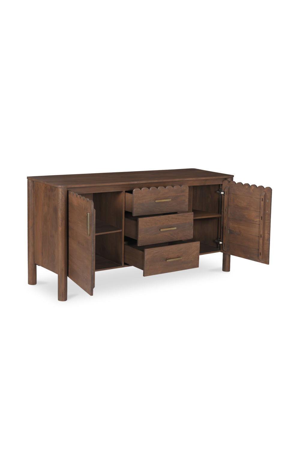 Modern European furniture - Scalloped Edge 3-Drawer Sideboard - www.oroa.com