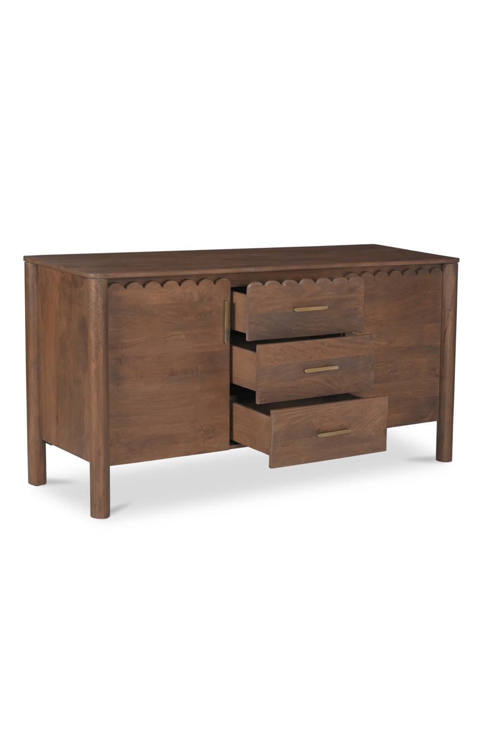 Modern European furniture - Scalloped Edge 3-Drawer Sideboard - www.oroa.com