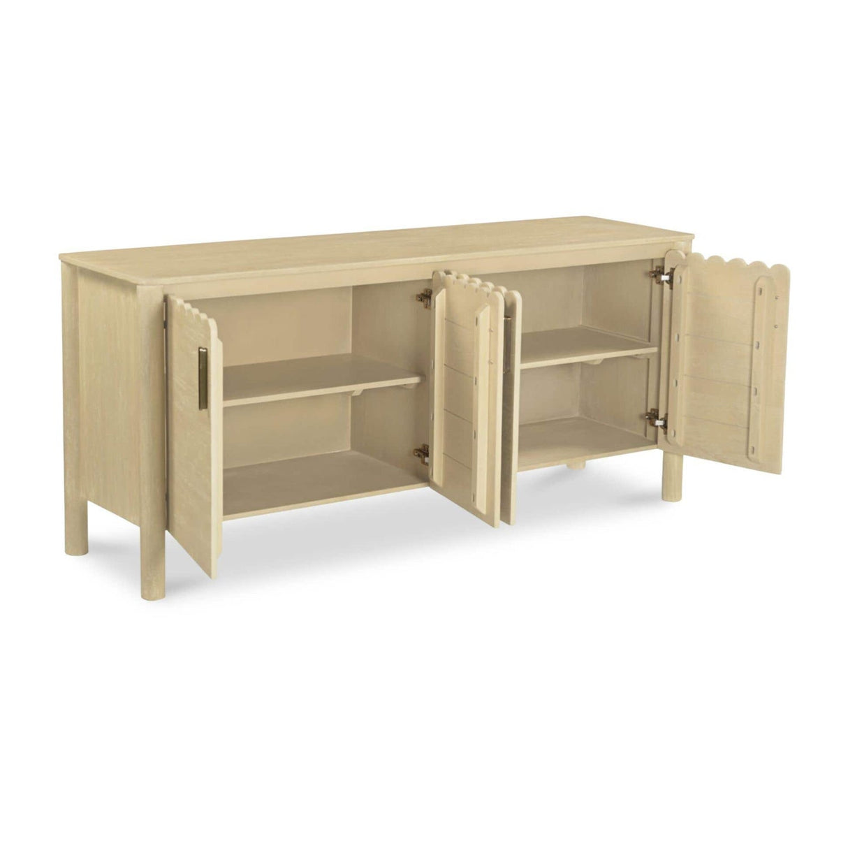 Modern European furniture - Scalloped Edge 4-Door Sideboard - www.oroa.com