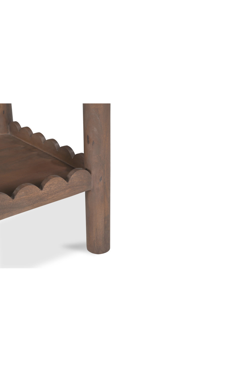 Modern European furniture - Scalloped Edge Brown Side Table - www.oroa.com
