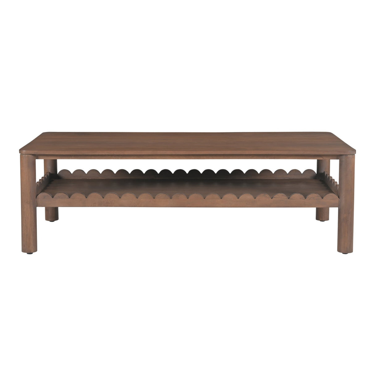 Modern European furniture - Wooden Scalloped Coffee Table - www.oroa.com