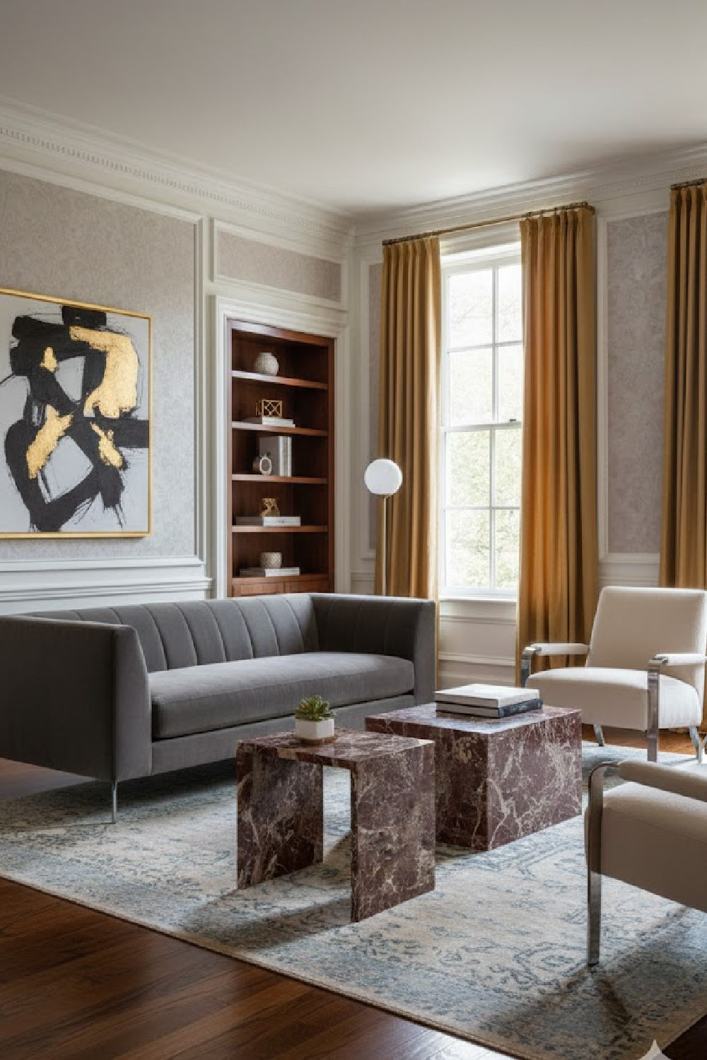 Modern European furniture - Marble Square Accent Table - www.oroa.com