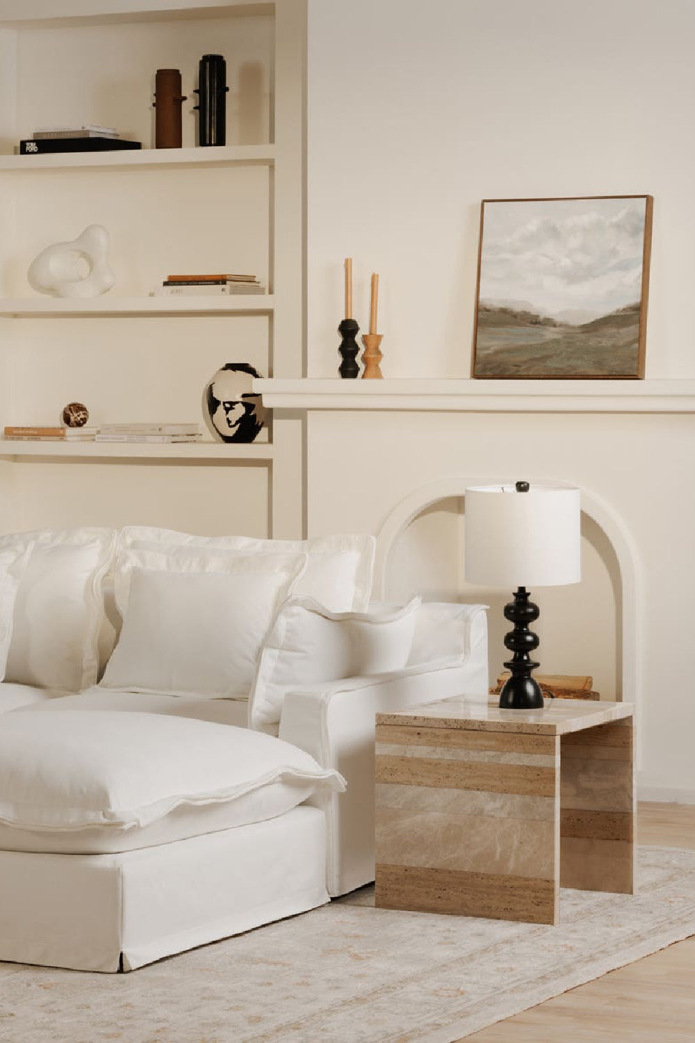 Modern European furniture - Marble Square Accent Table - www.oroa.com