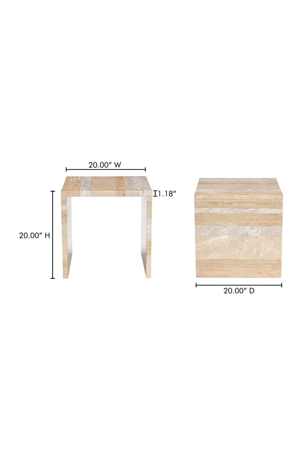 Modern European furniture - Marble Square Accent Table - www.oroa.com