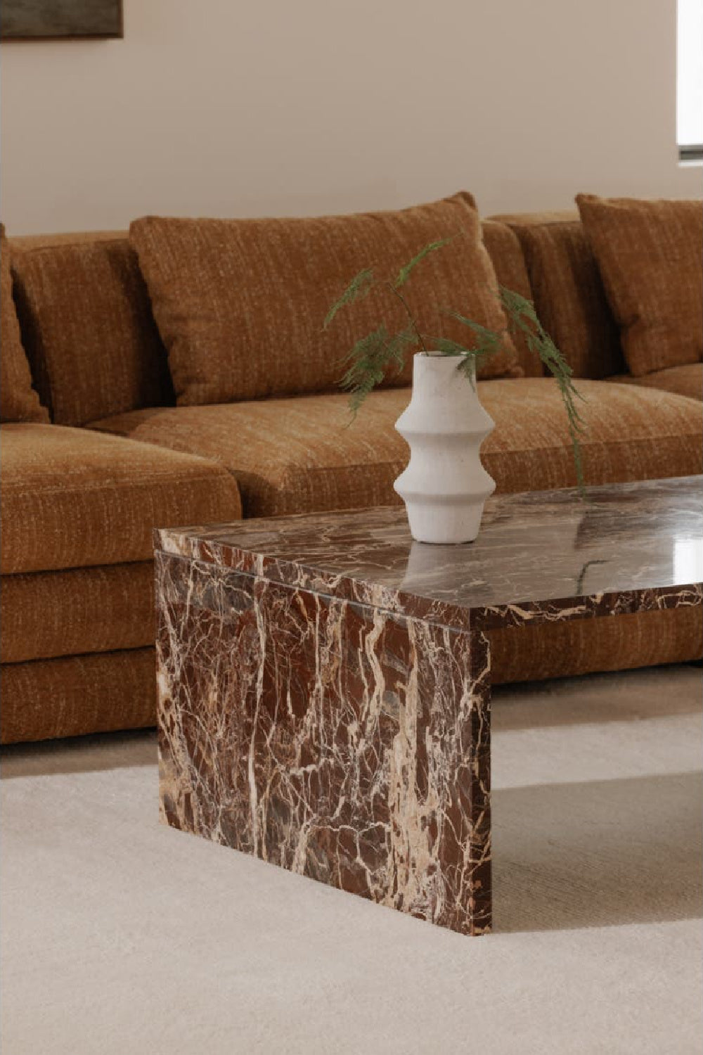 Modern European furniture - minimalist white curved sofa - www.oroa.com