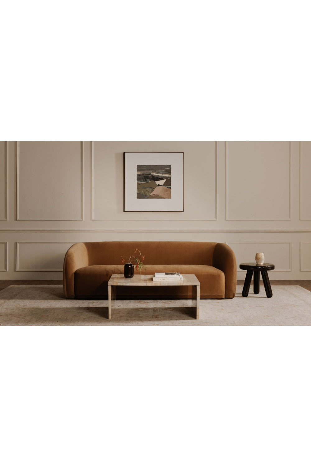 Modern European furniture - minimalist white curved sofa - www.oroa.com