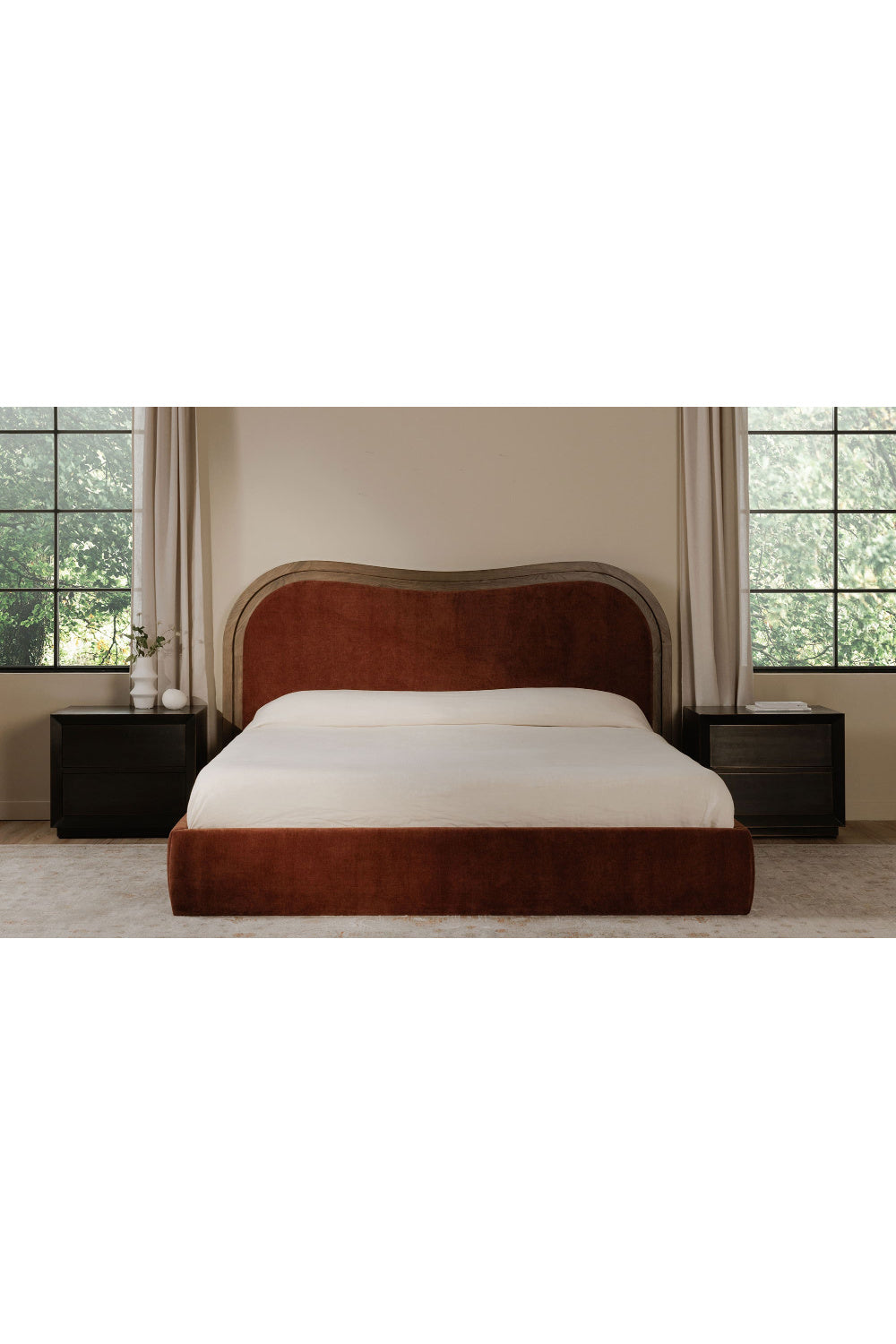 Modern European furniture - Bronze 2-Drawer Nightstand - www.oroa.com
