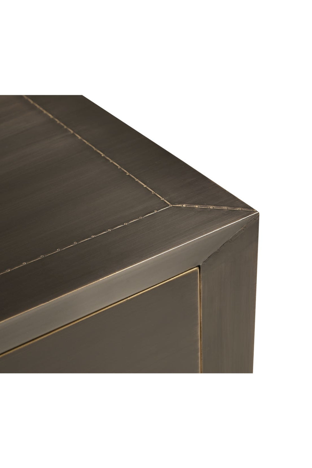 Modern European furniture - Bronze 2-Drawer Nightstand - www.oroa.com