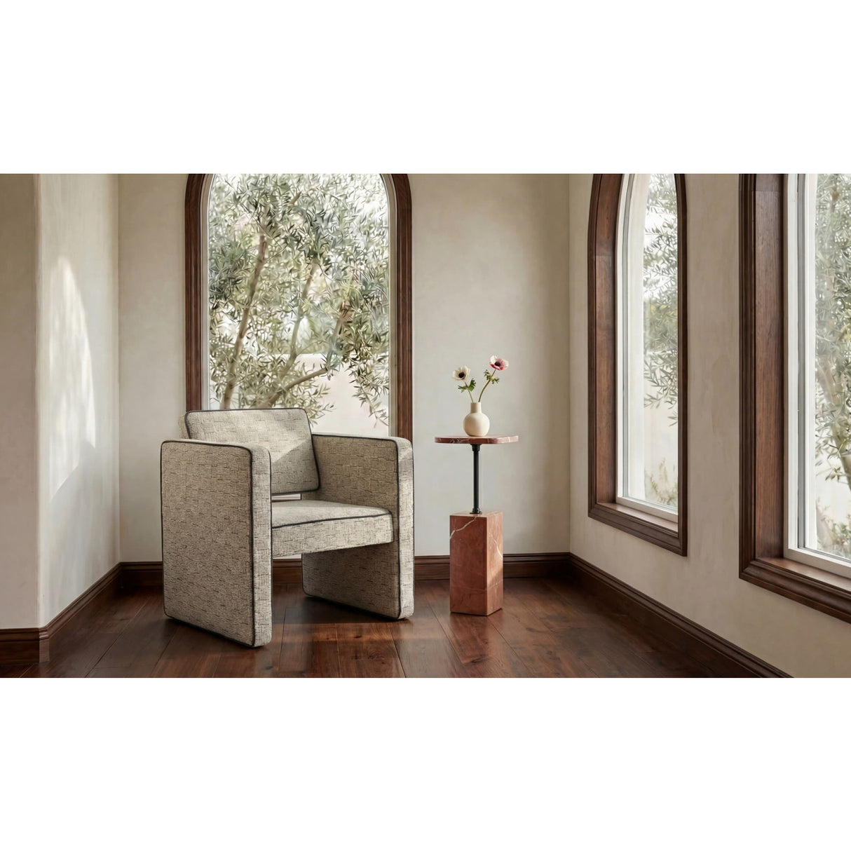 Modern European furniture - Square Stone Side Table - www.oroa.com