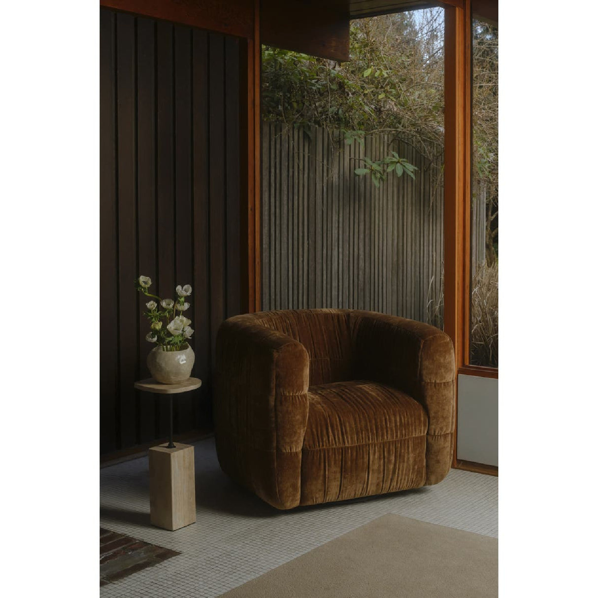 Modern European furniture - Square Stone Side Table - www.oroa.com