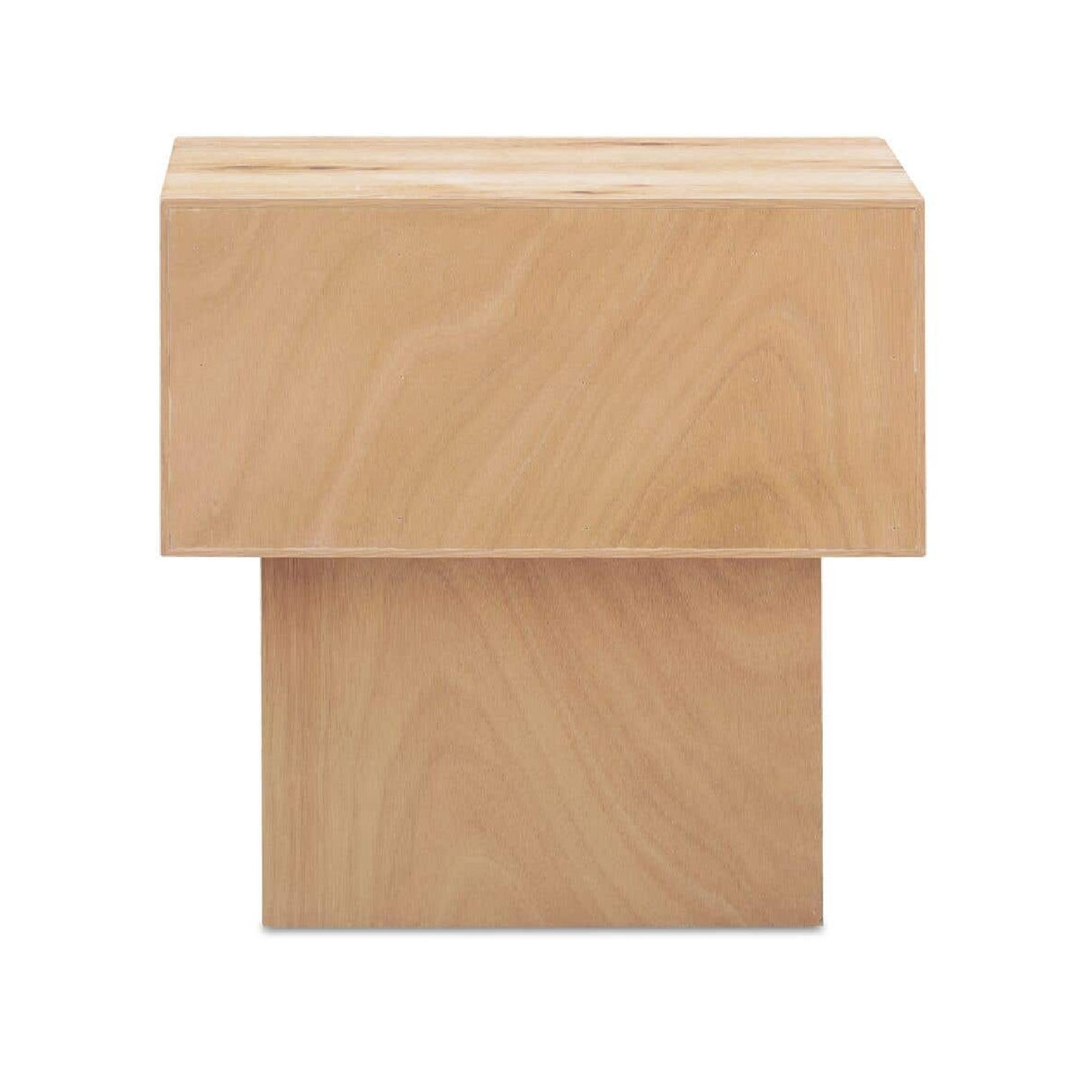 Natural Oak Block Nightstand | Novi Living Shawn