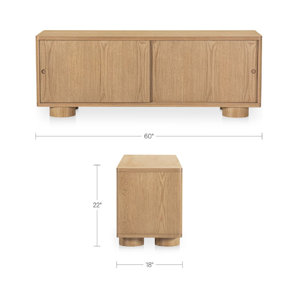 Modern European furniture - Oak Sliding-Door Media Unit - www.oroa.com