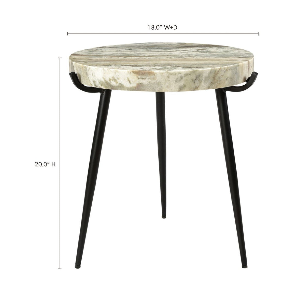 Modern European furniture - Iron Base Marble Accent Table - www.oroa.com